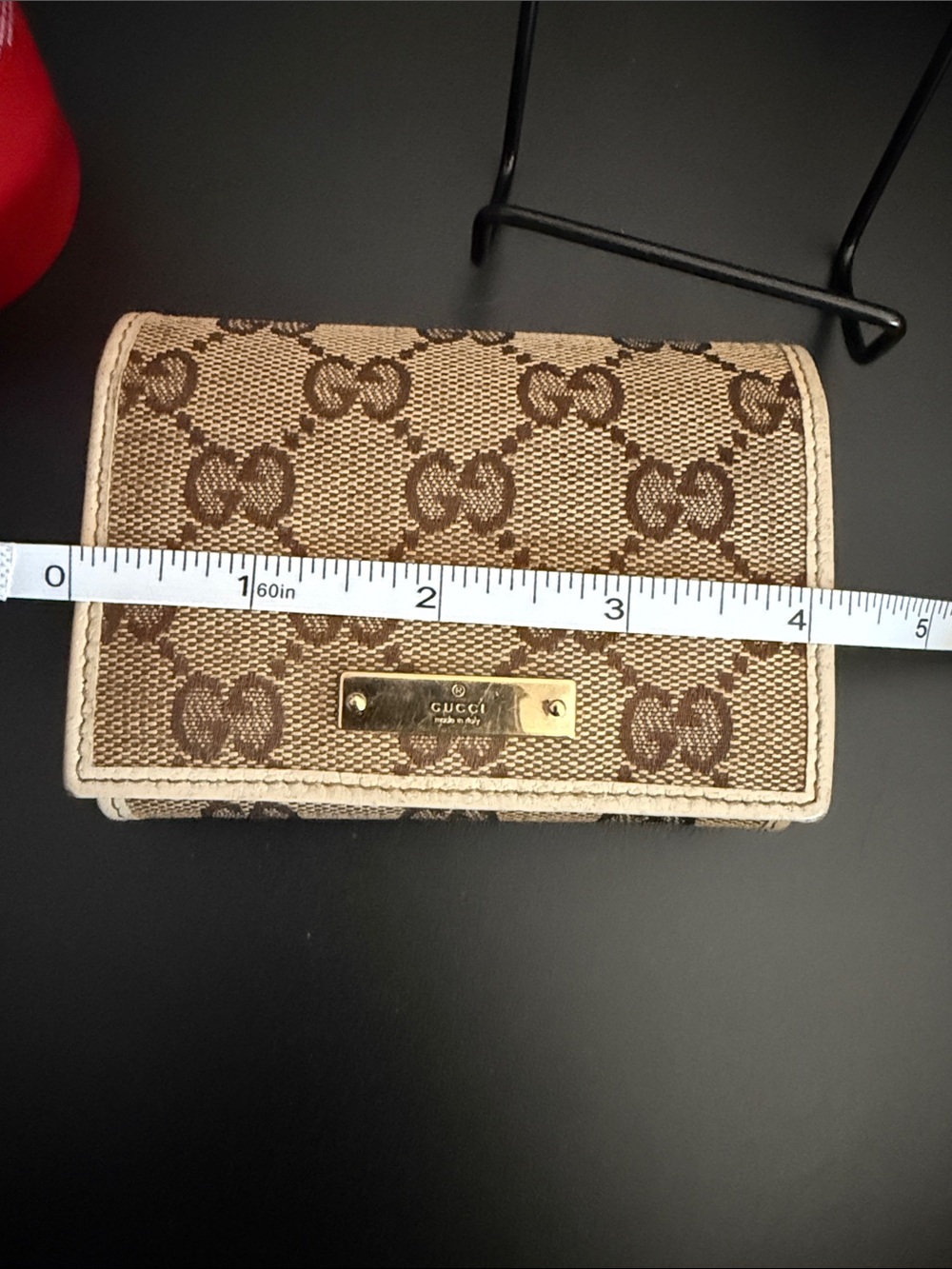 Gucci Beige and Brown GG Canvas Compact Wallet - Picture 14 of 15